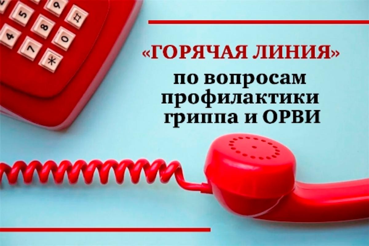 Горячая линия по  вопросам профилактики гриппа и ОРВИ..